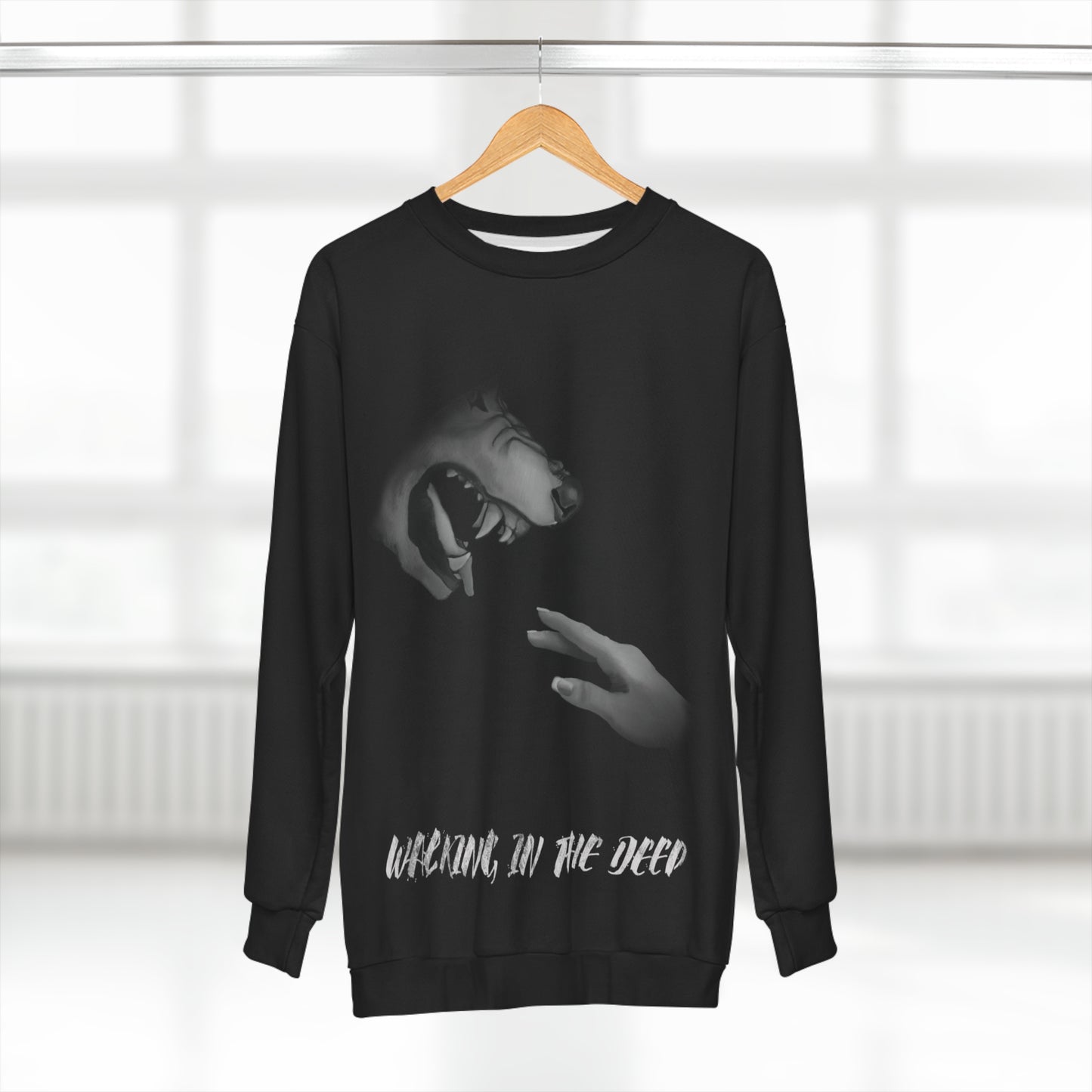 Walking In The Deep Faded Sweatshirt (AOP)