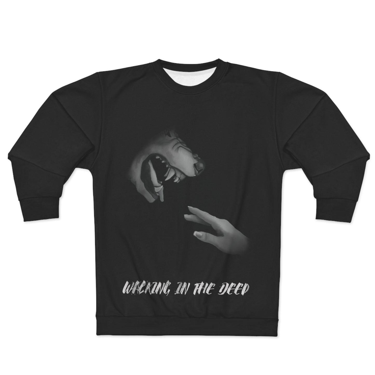 Walking In The Deep Faded Sweatshirt (AOP)