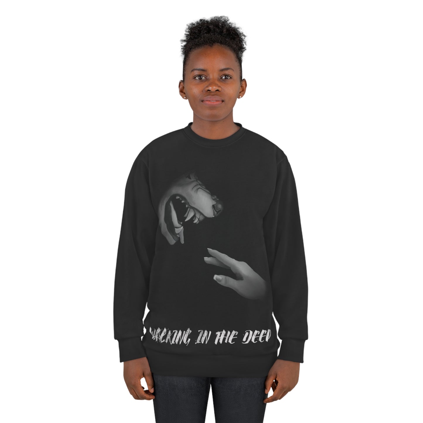 Walking In The Deep Faded Sweatshirt (AOP)