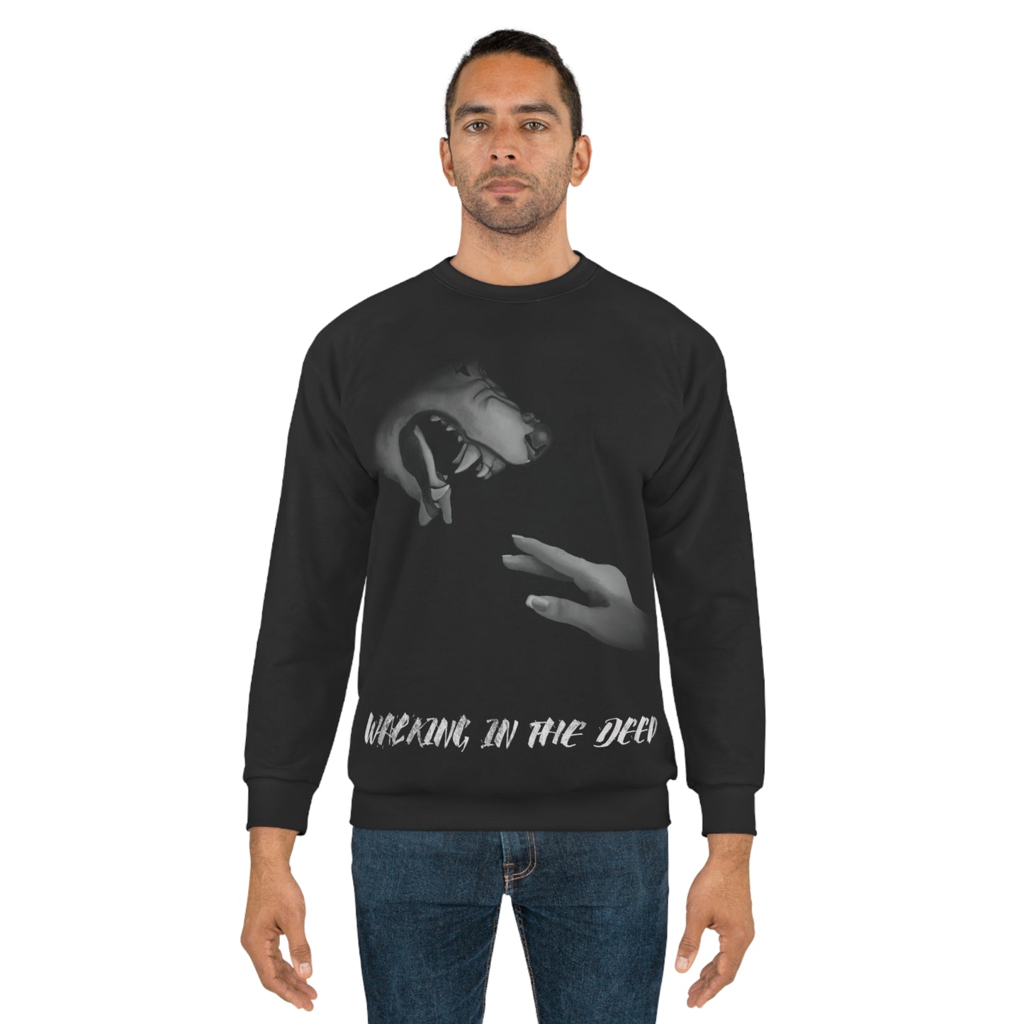 Walking In The Deep Faded Sweatshirt (AOP)